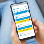 A parent using Parent Pay on a mobile device