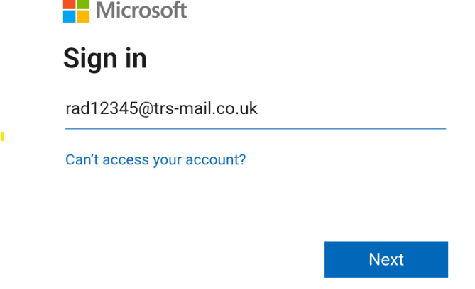 Entering school email